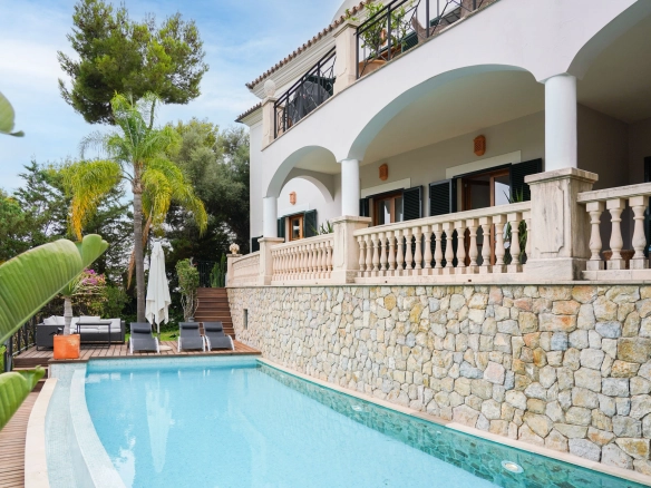 Pool of Villa Blanes in Mallorca.