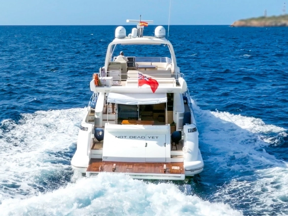 Charter yacht Azimut 64 Not Dead Yet in the Mediterranean.