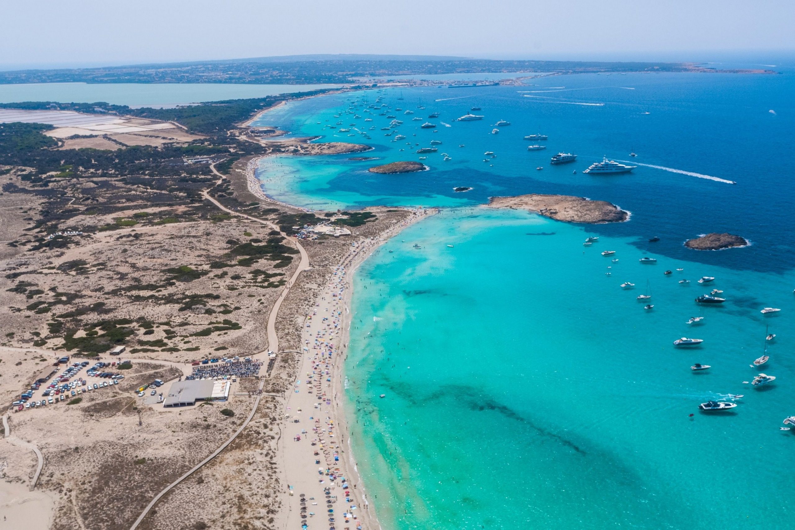 Pristine beach in Formentera.
