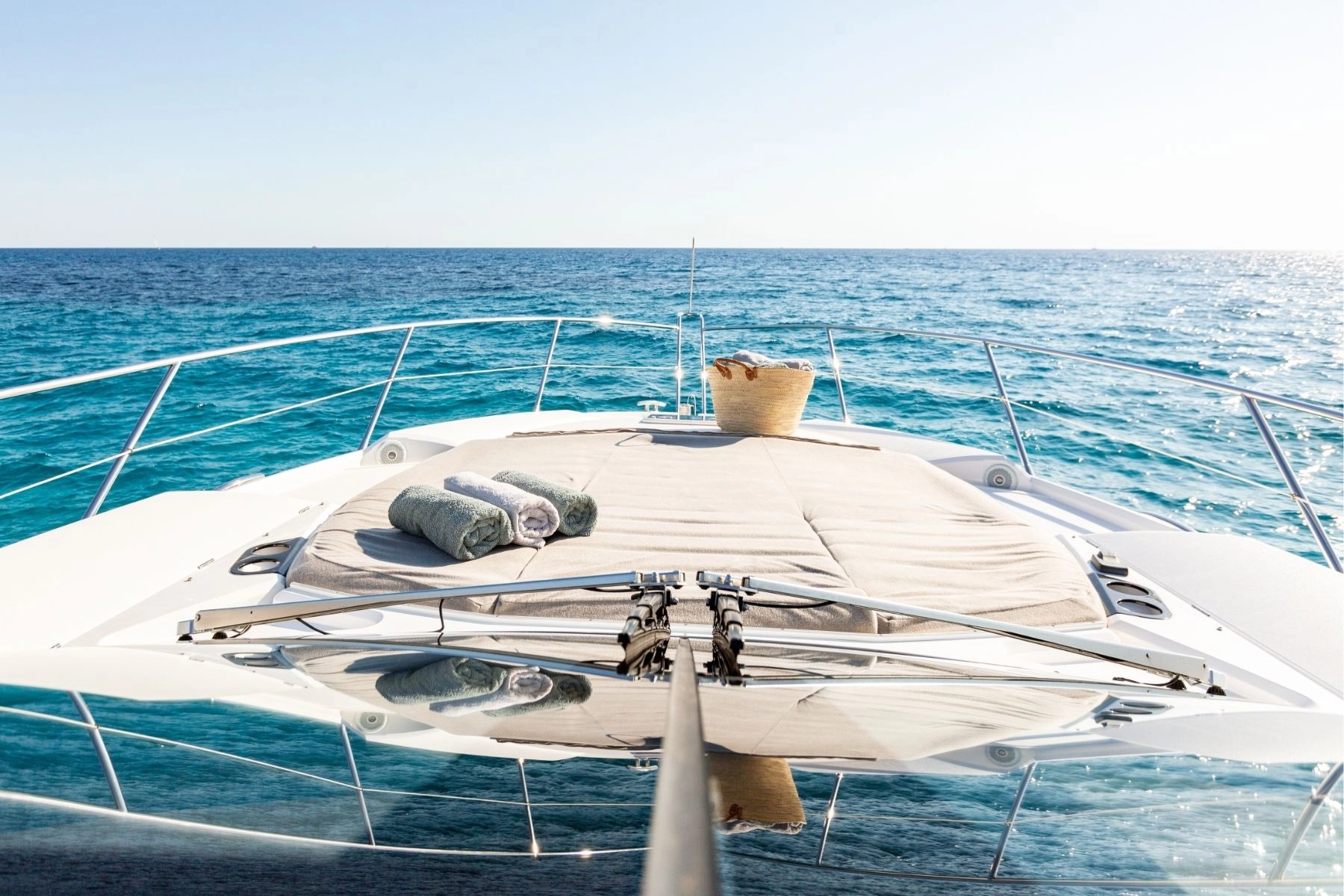 Charter yacht Sunseeker Predator 57 Boefje II bow.