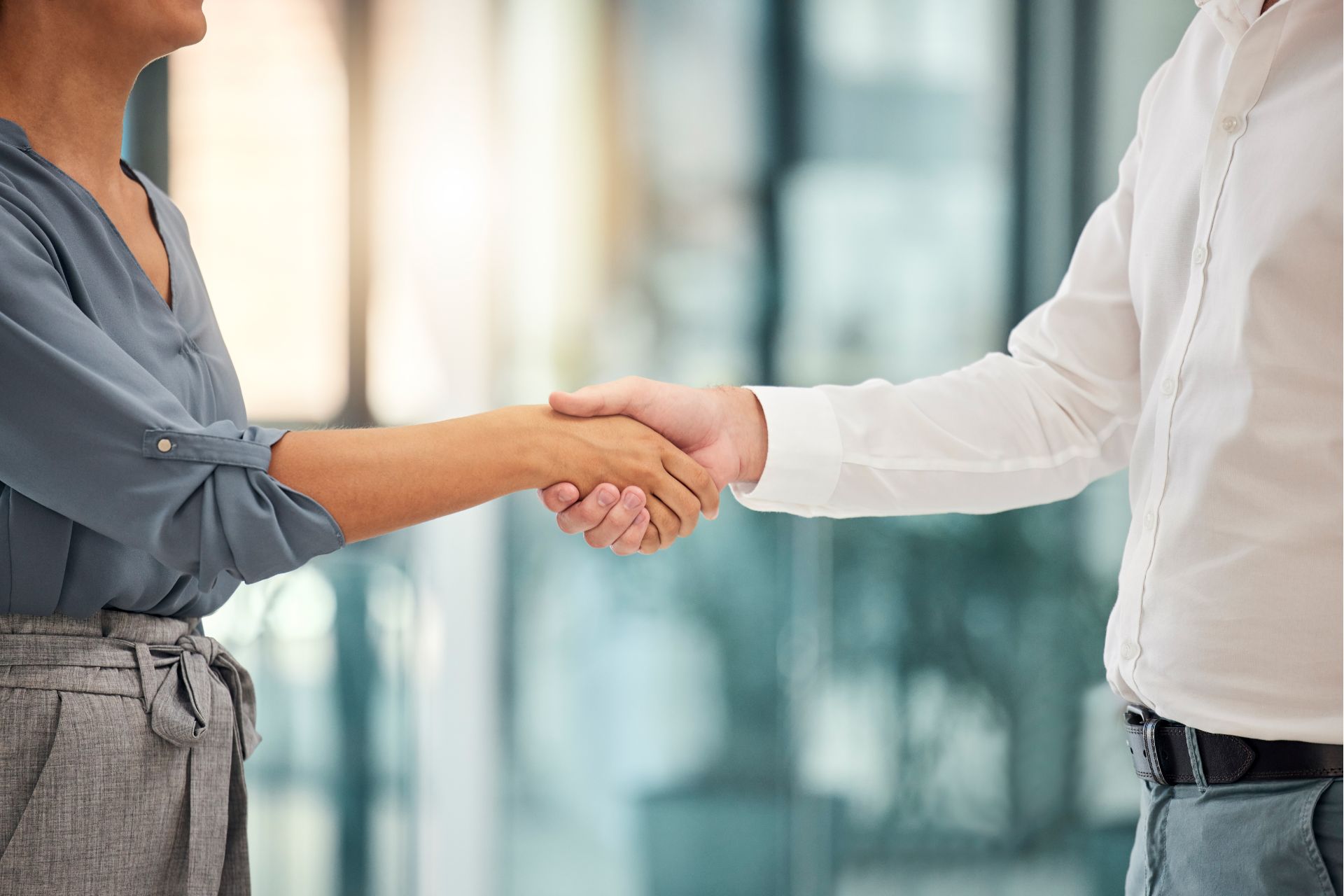 Handshake between business people.