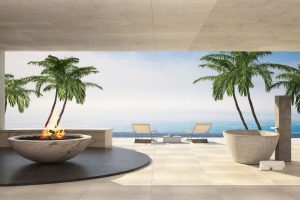 Luxury vacation rental with sea view.