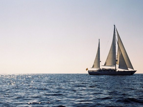 Sailing yacht Mata Mua cruising the Mediterranean.