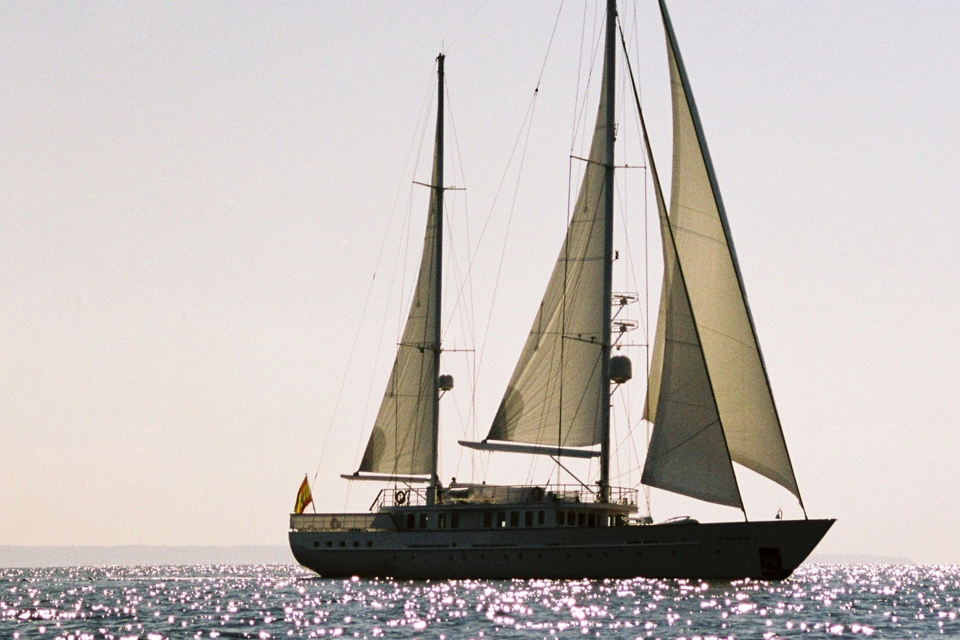 Sailing yacht Mata Mua in the Mediterranean.