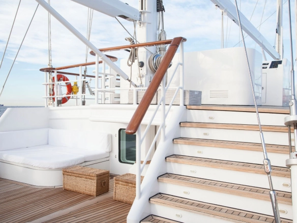 Sailing yacht Mata Mua deck.