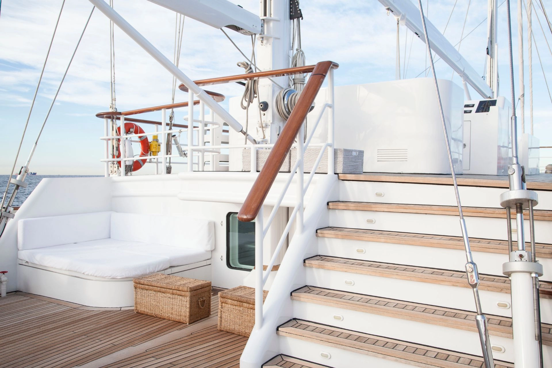 Sailing yacht Mata Mua deck.