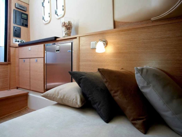 Charter yacht Fjord 36 Titan interior.
