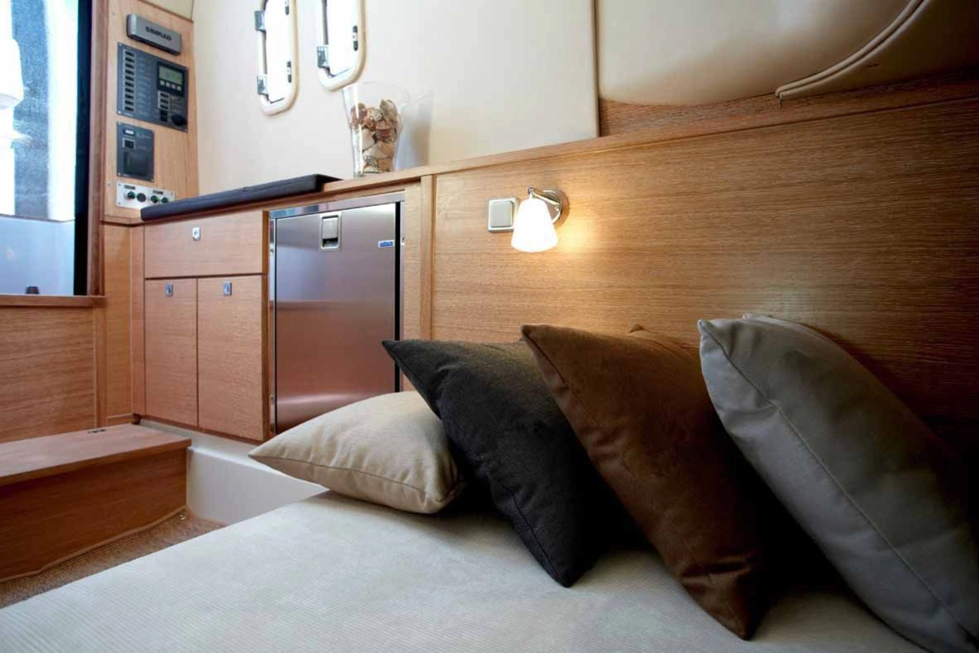 Charter yacht Fjord 36 Titan interior.