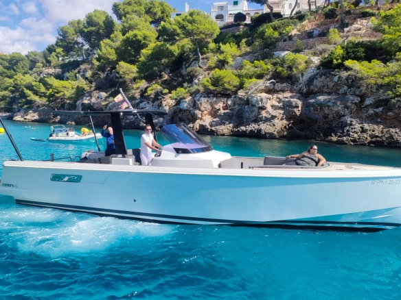 Charter yacht Fjord 36 Titan in the Balearic Islands.