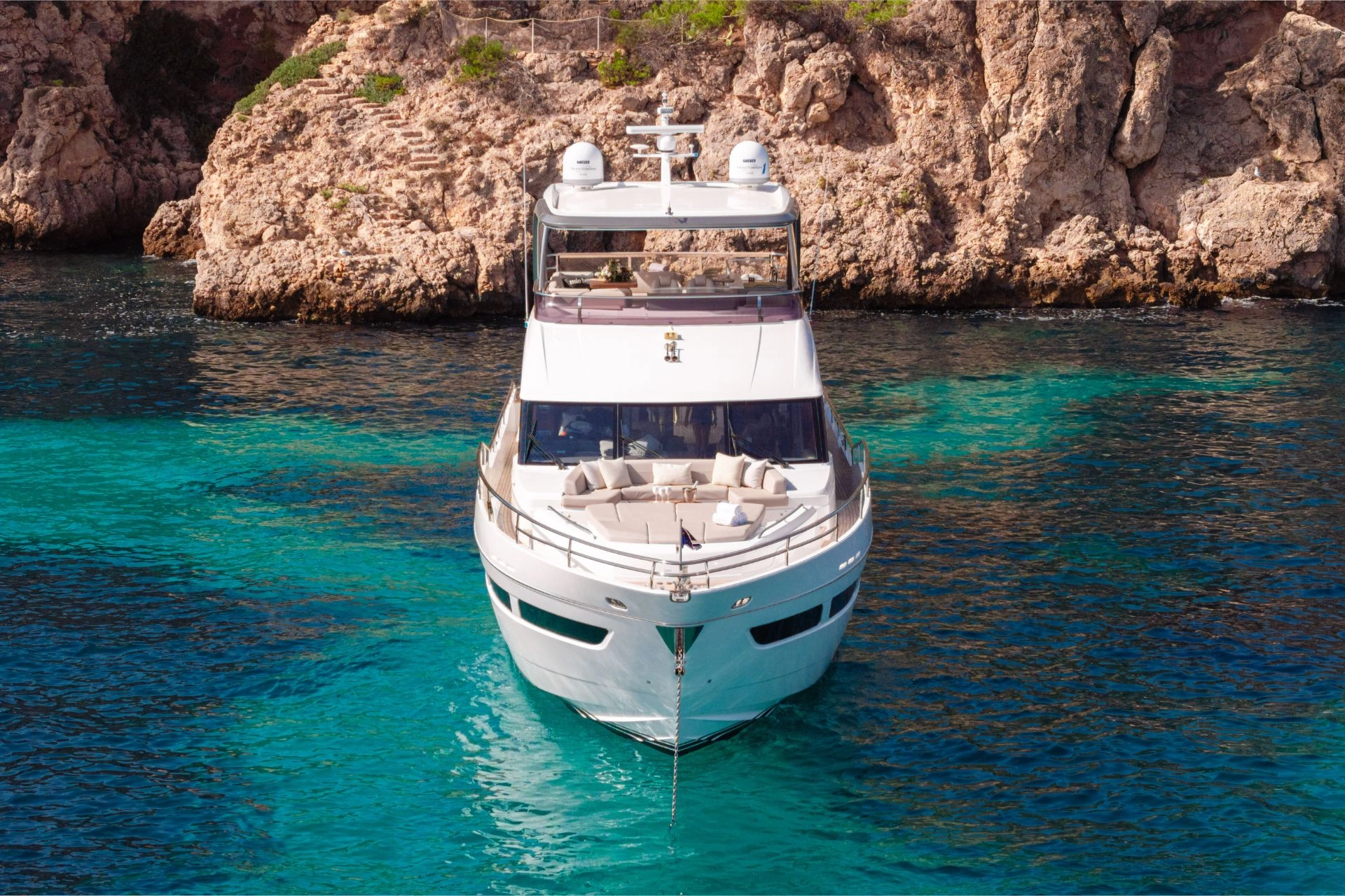 Motor yacht Princess Y78 Mio Barco in the Balearic Islands.