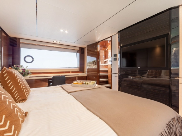Cabin of motor yacht Princess Y78 Mio Barco.