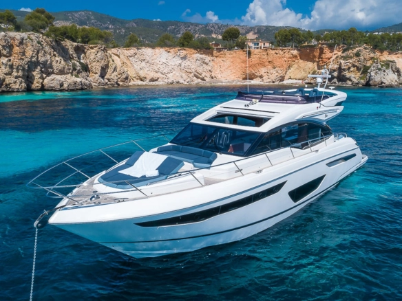 Charter yacht Princess S60 Aquavista in the Balearic Islands.