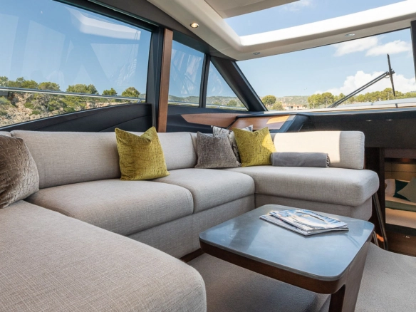 Salon of charter yacht Princess S60 Aquavista.