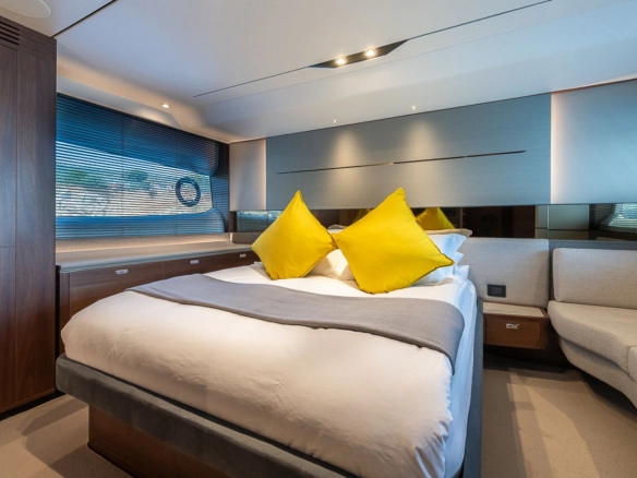 Guest cabin of charter yacht Princess S60 Aquavista.