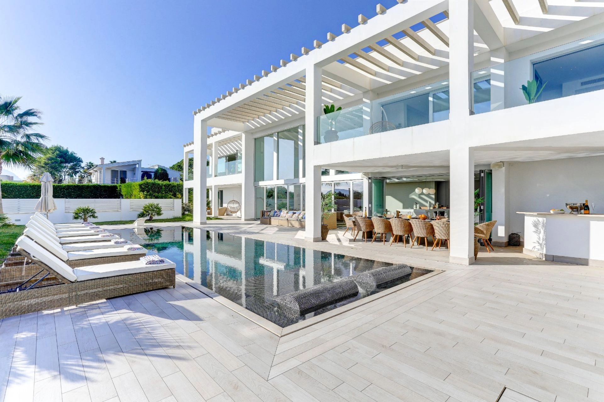 Exterior of property Pollensa Sea View in Mallorca.