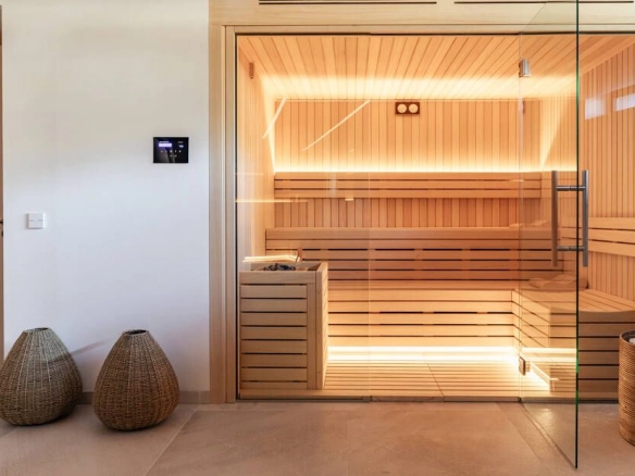 Sauna of Santa Ponsa Dream property in Mallorca.