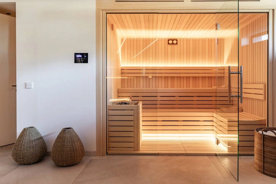 Sauna of Santa Ponsa Dream property in Mallorca.