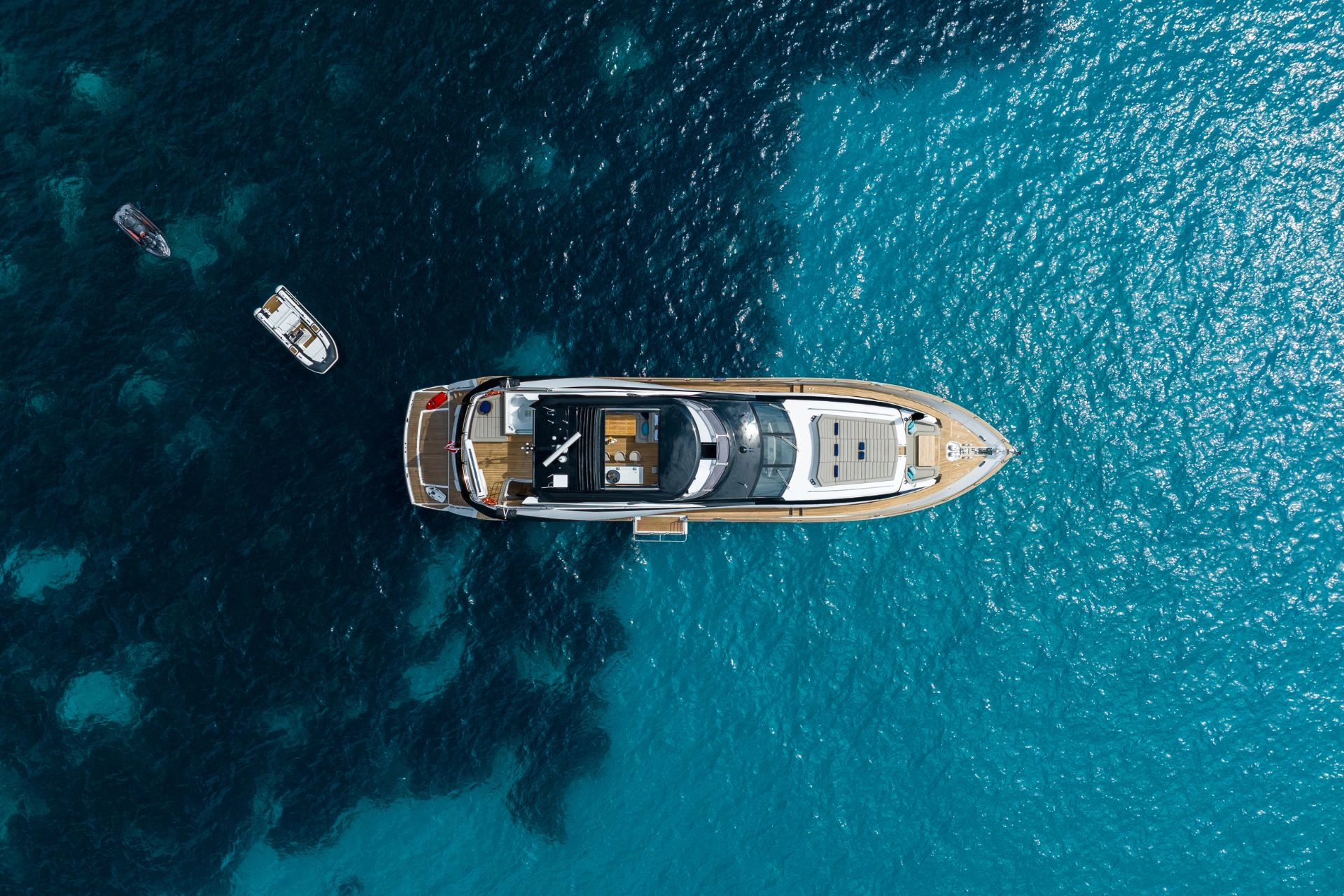 Aerial view of Sunseeker 95 High Energy.