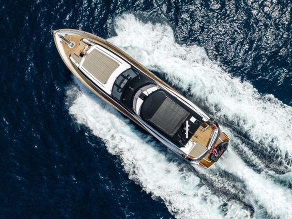 Aerial view of Sunseeker 95 High Energy.