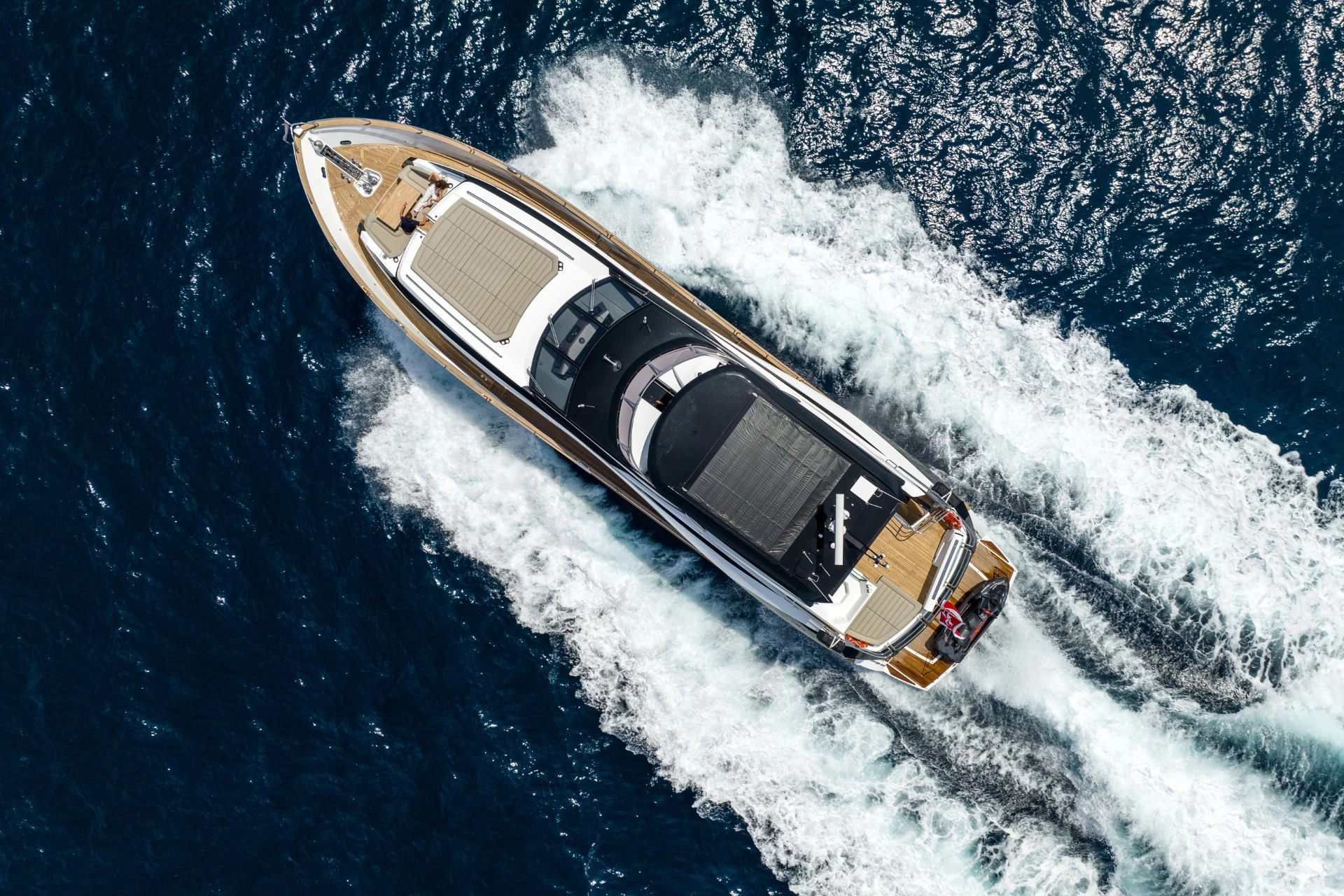Aerial view of Sunseeker 95 High Energy.