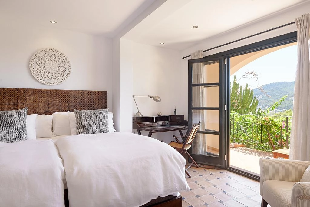 Bedroom of Top of the Ocean property in Port d'Andratx in Mallorca.