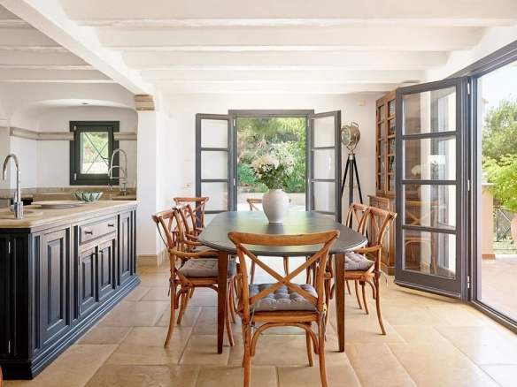 Dining area of Top of the Ocean property in Port d'Andratx in Mallorca.