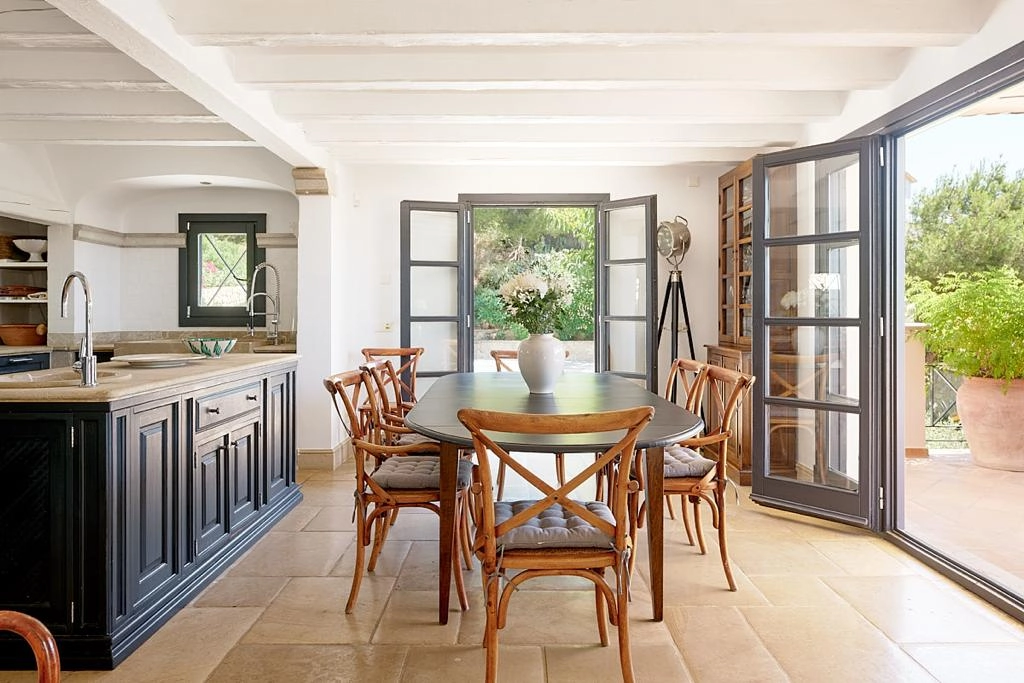 Dining area of Top of the Ocean property in Port d'Andratx in Mallorca.