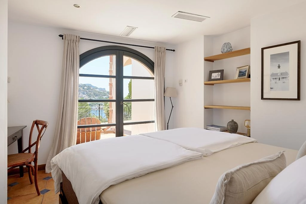 Bedroom of Top of the Ocean property in Port d'Andratx in Mallorca.