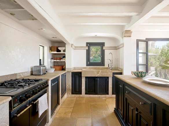 Kitchen of Top of the Ocean property in Port d'Andratx in Mallorca.