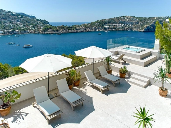 View of Top of the Ocean property in Port d'Andratx in Mallorca.