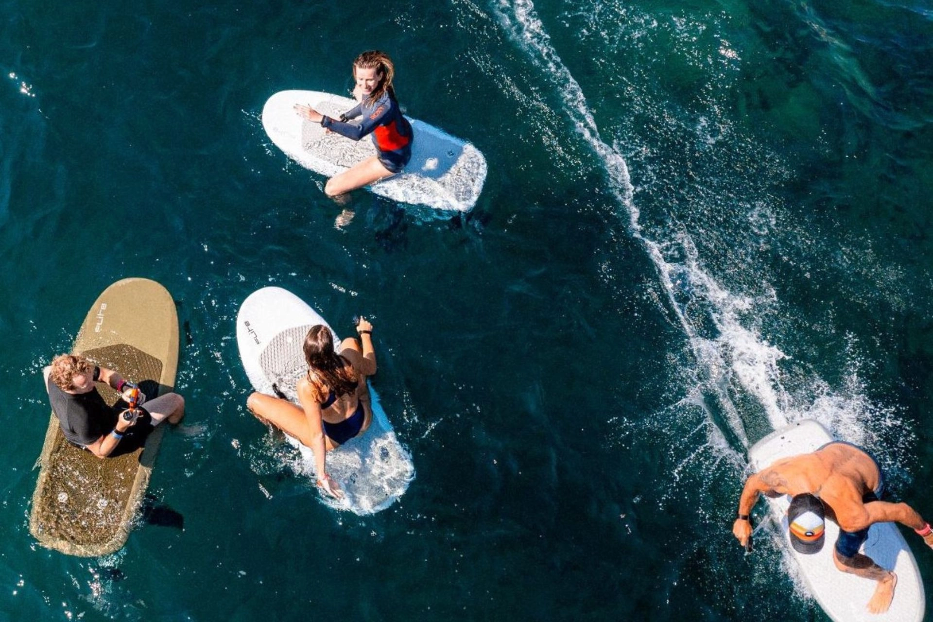 Group of people with eFoils.