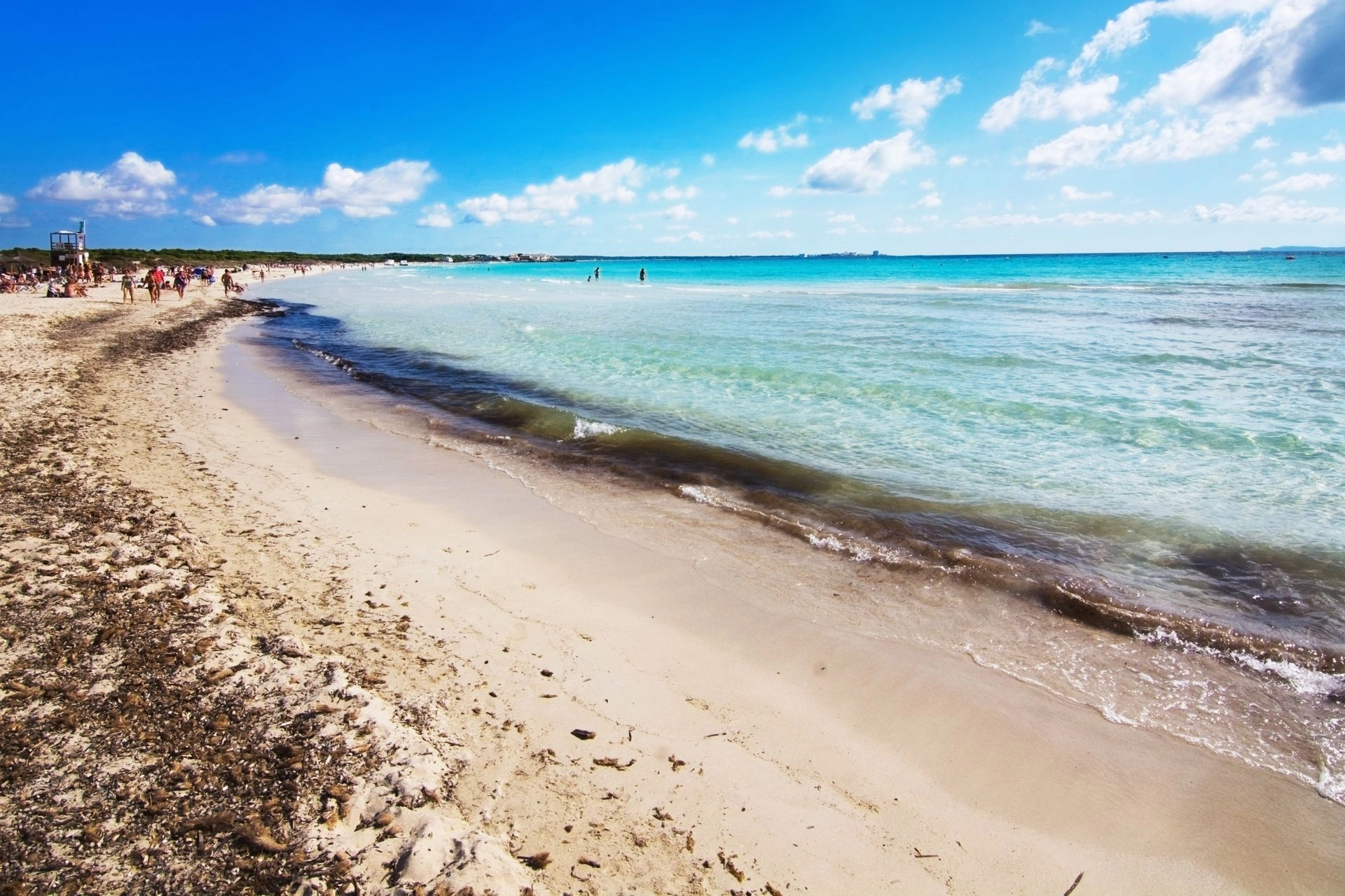 Beach of Es Trenc in Mallorca.