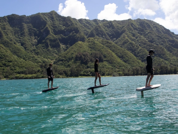 Group of eFoil rider.