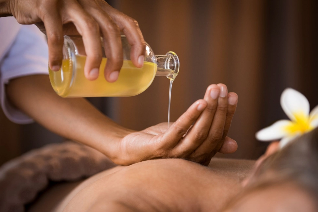 Wellness massage with oil.