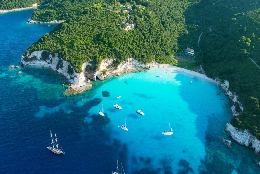 Beautiful bay with yachts.