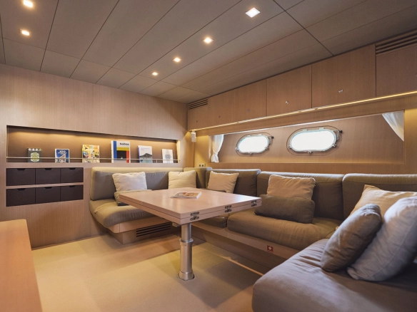 Interior of charter yacht Baia 80 Mintaka.