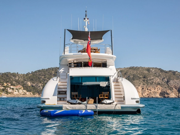 Evolution Yachts Benita Blue with water toys.