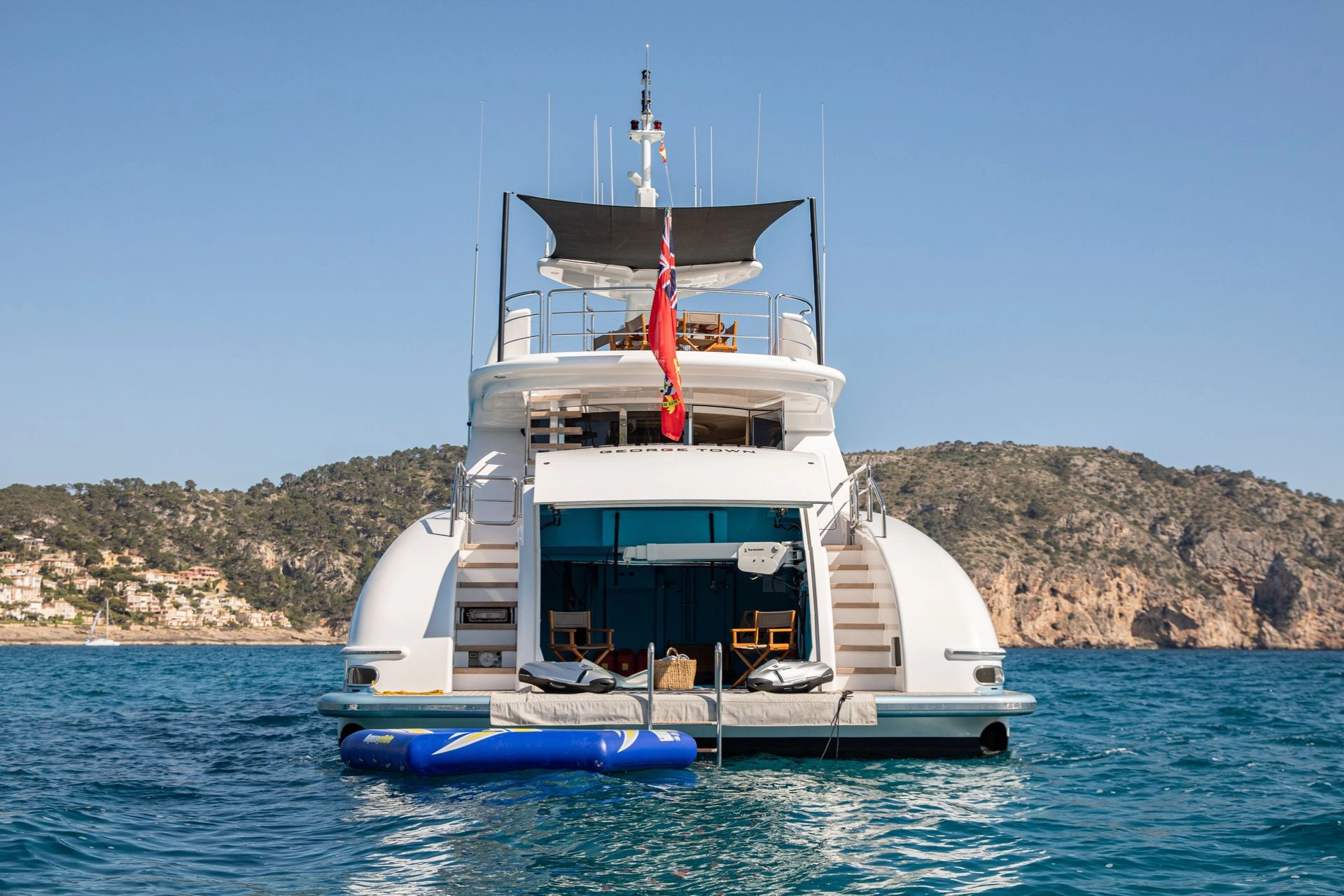 Evolution Yachts Benita Blue with water toys.