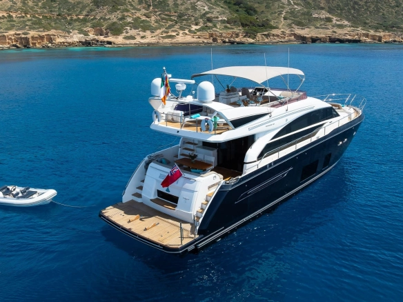 Charter yacht Princess 68 Zen in Mallorca.