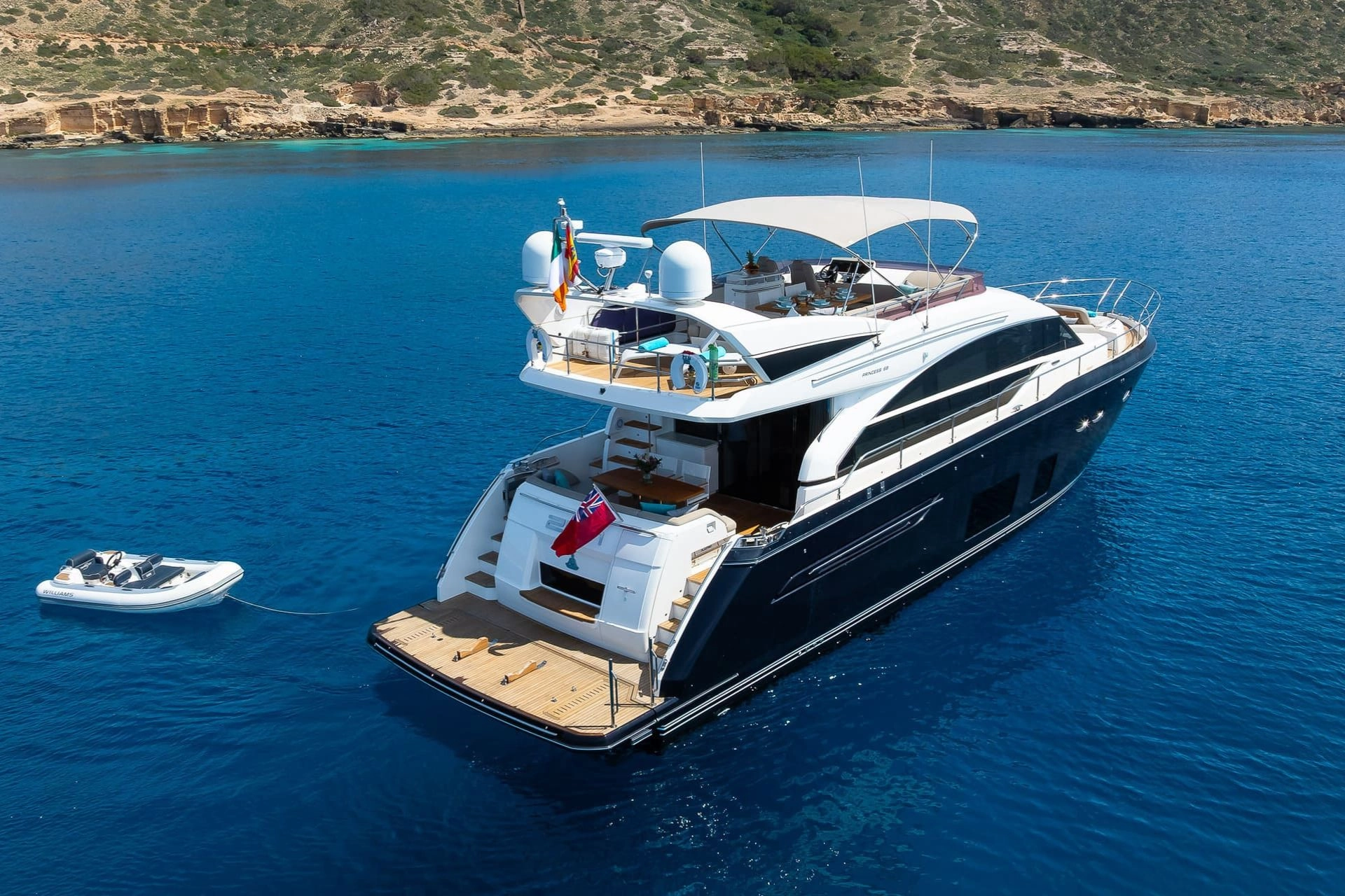 Charter yacht Princess 68 Zen in Mallorca.