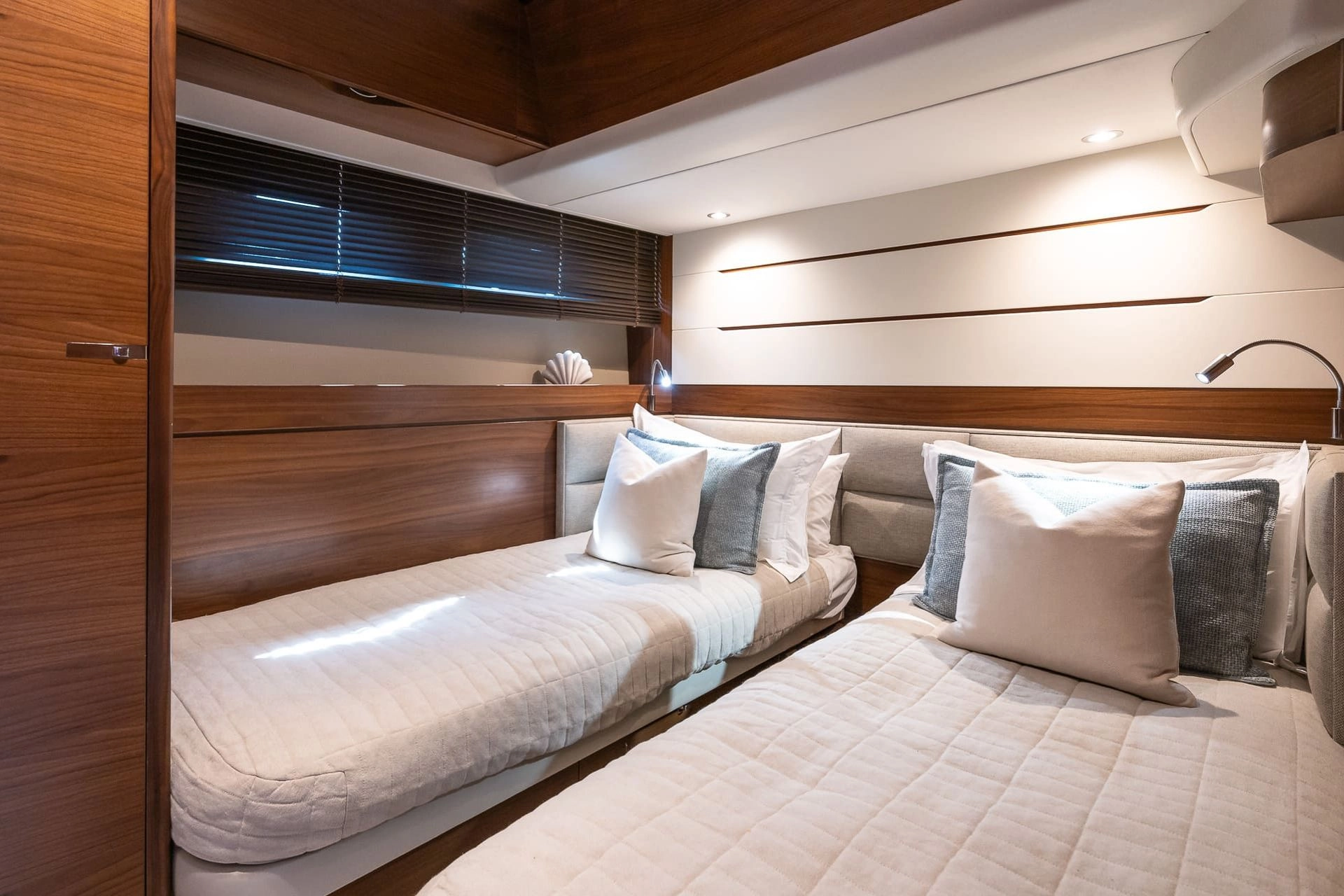 Double cabin of charter yacht Princess 68 Zen in Mallorca.