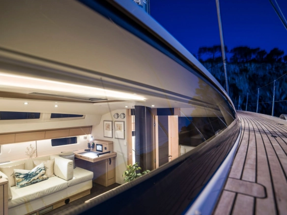 Exterior of sailing yacht Jeanneau 64 Thea.