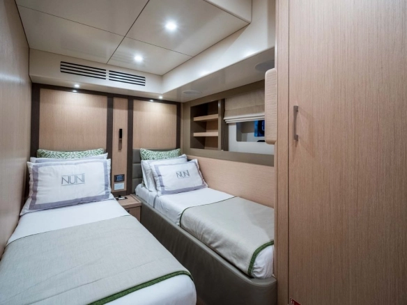 Double cabin of charter yacht Sirena 58.