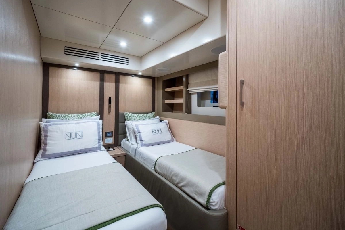 Double cabin of charter yacht Sirena 58.