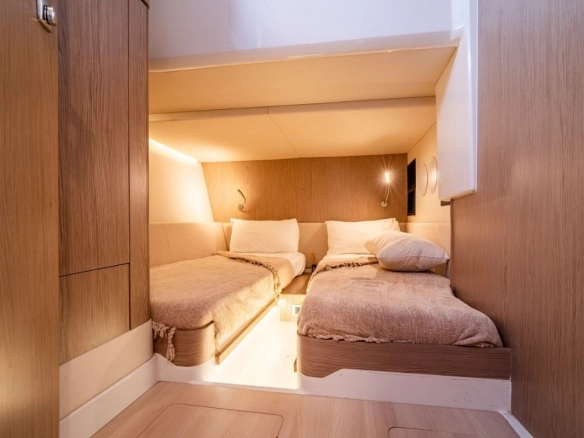 Cabin of Fjord 52 Open in Port d?Andratx.