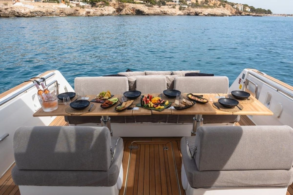 Fjord 44 Open Cara I for charter in Mallorca.