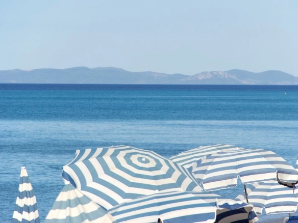 Sunshades at the beach.