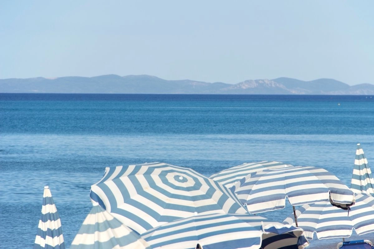 Sunshades at the beach.