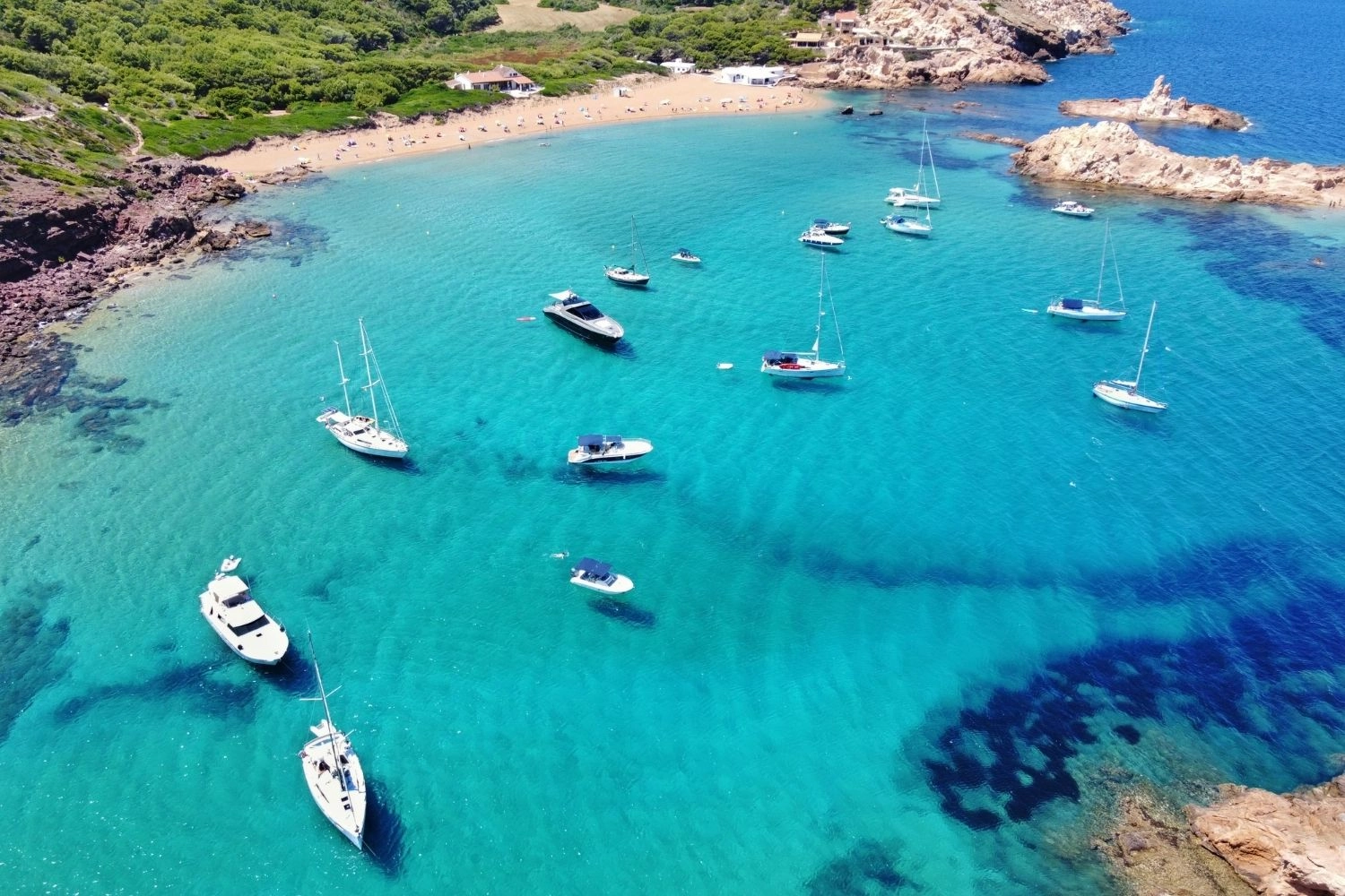 Yachts in Menorca.
