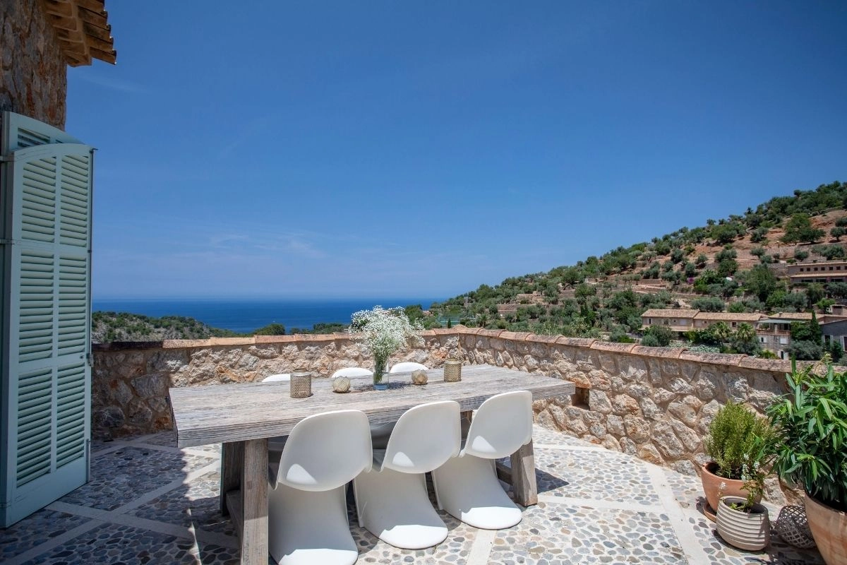 Can Deia terrace and exterior dining area